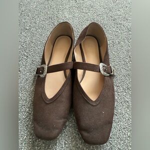 Loft brown Mary Jane shoes